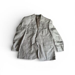 Norm Thompson Vintage Silk Light Gray Blazer